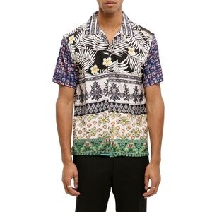 NWT RAGA MAN Multicolor Geometric Casual Shirt Size Medium